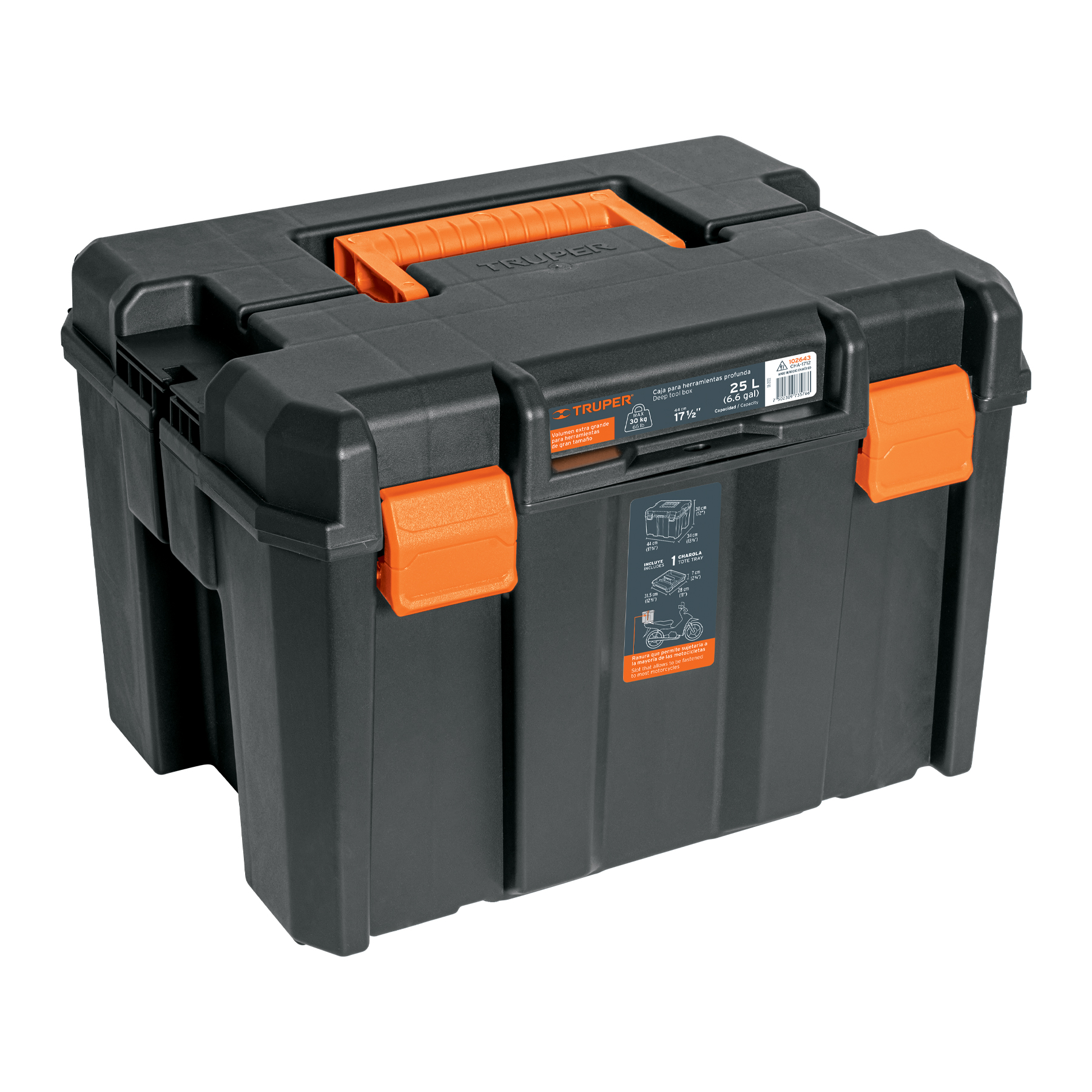 Caja para herramienta, profunda de 17'x12', TRUPER