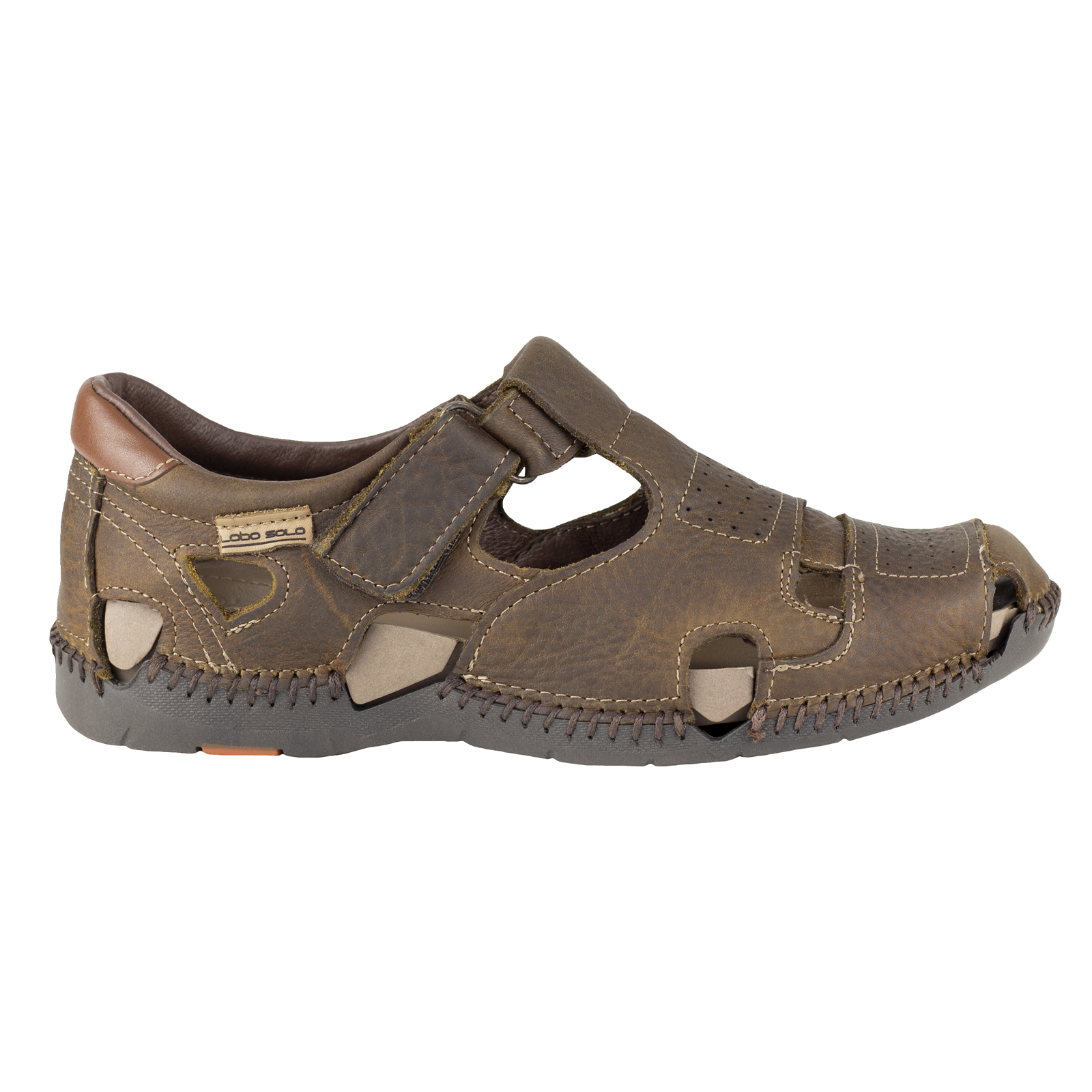 Sandalias De Cuero Para Hombre Lobo Solo 6607 Ciervo Broche