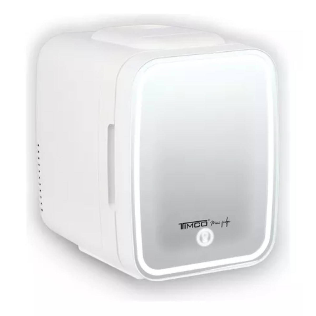 Mini Refrigerador Timco  Con Puerta de Espejo y Luz Led 3 Tonos Blanco