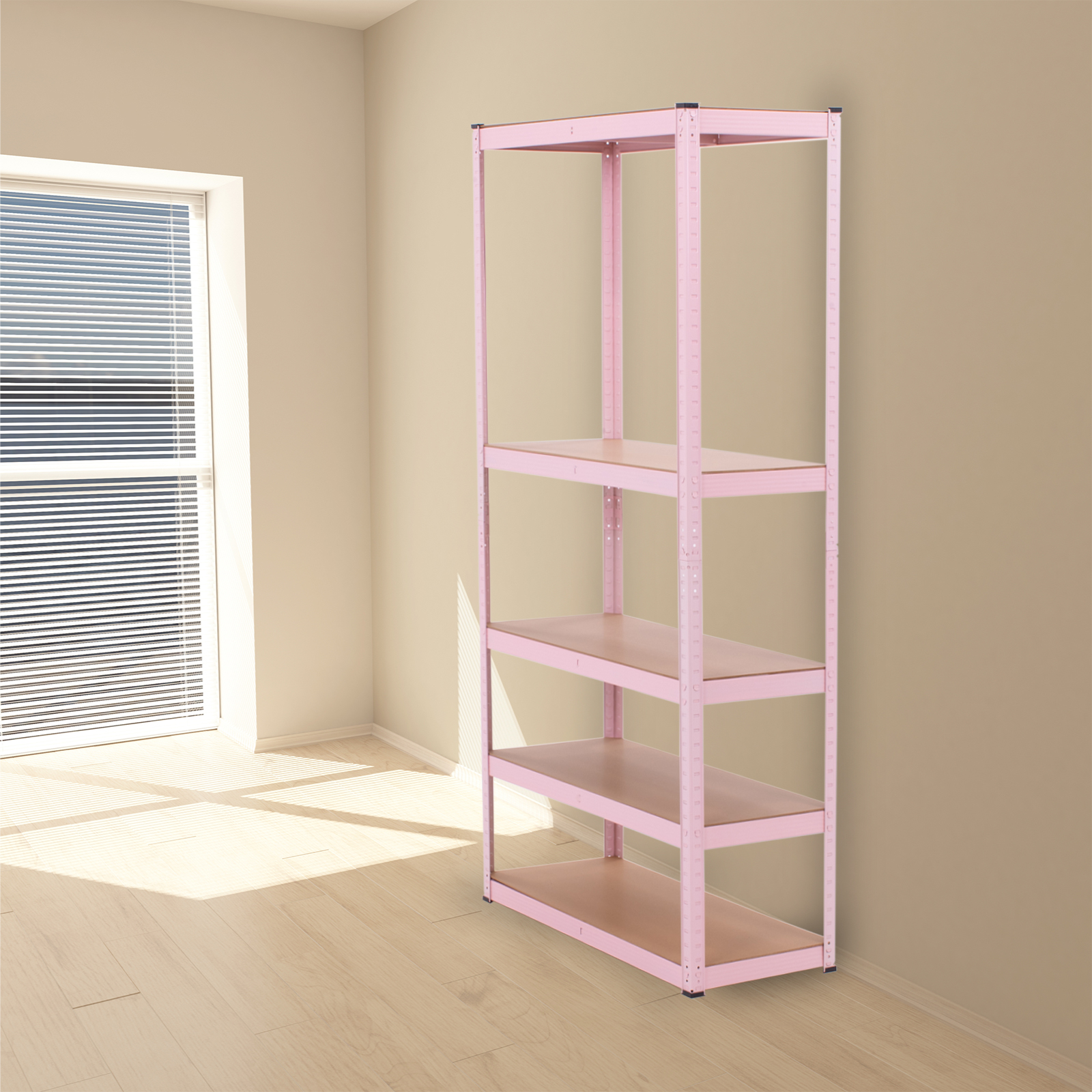 Estante Metalico Anaquel Organizador De 5 Niveles Rosa
