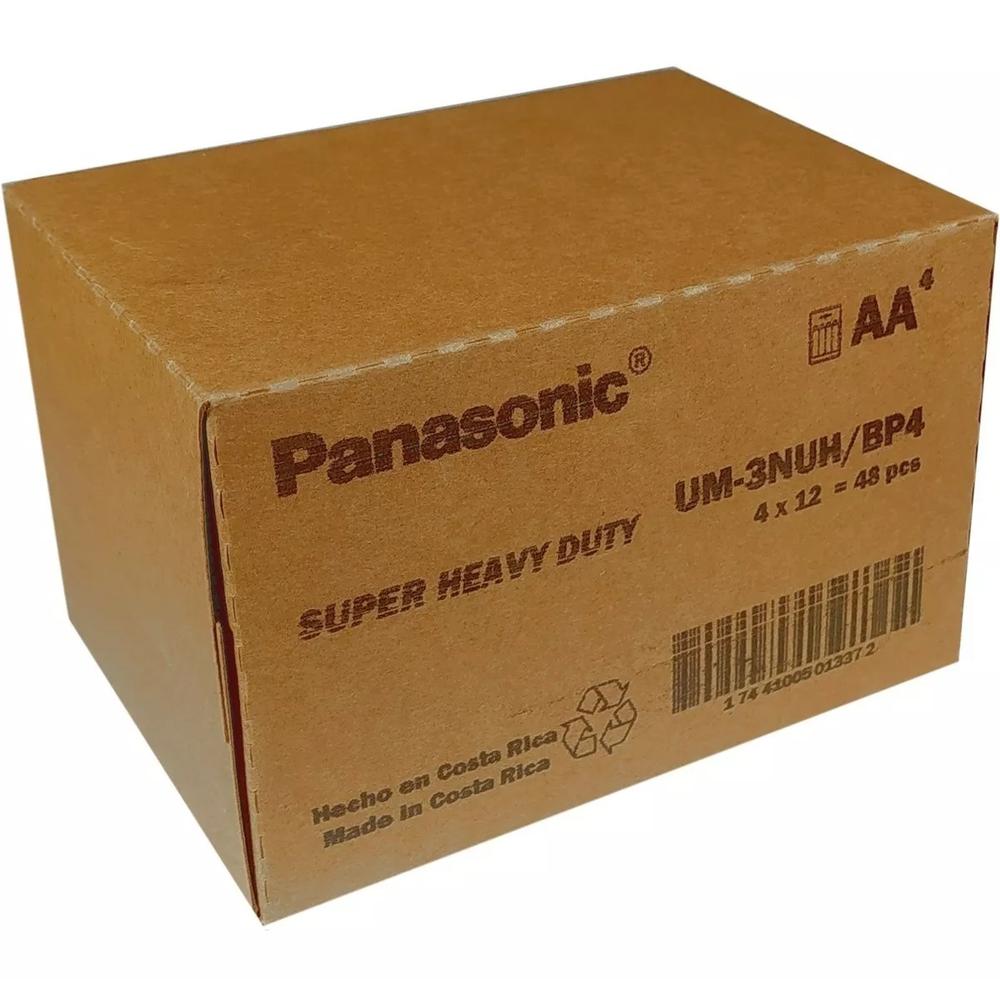 PILA PANASONIC CARBON ZINC AZUL AA CON 48 UNIDADES 1.5V