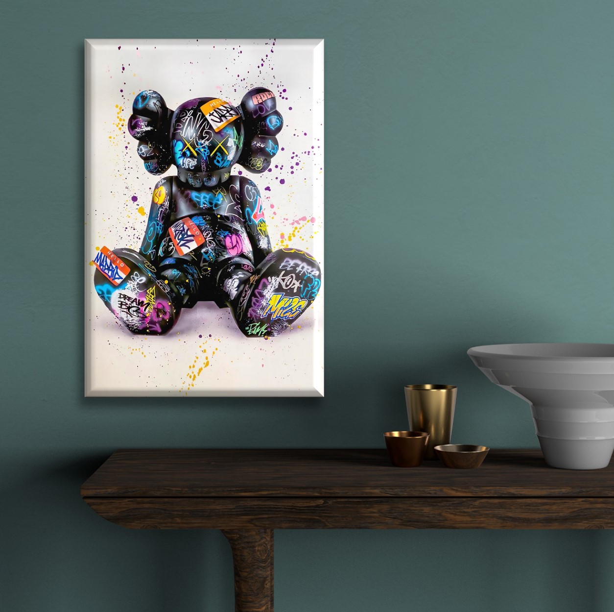 Cuadro Canva Decorativo Graffiti KW 90X60 cm