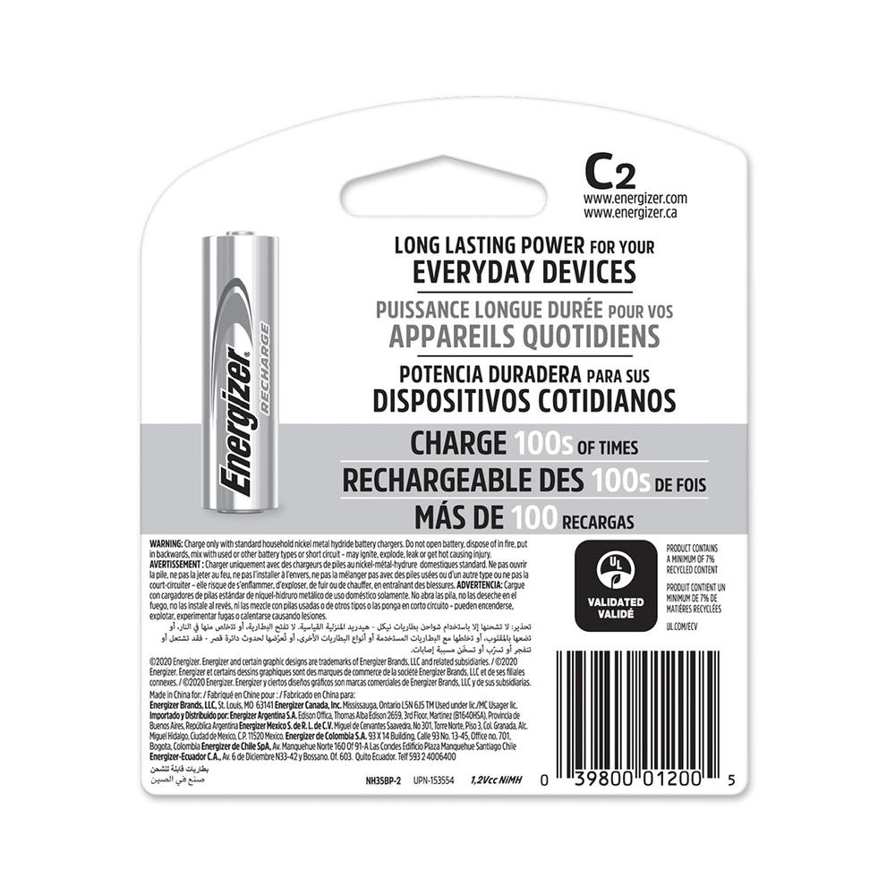 Pila Energizer C Recargable Blister 12 Unidades 1.2V