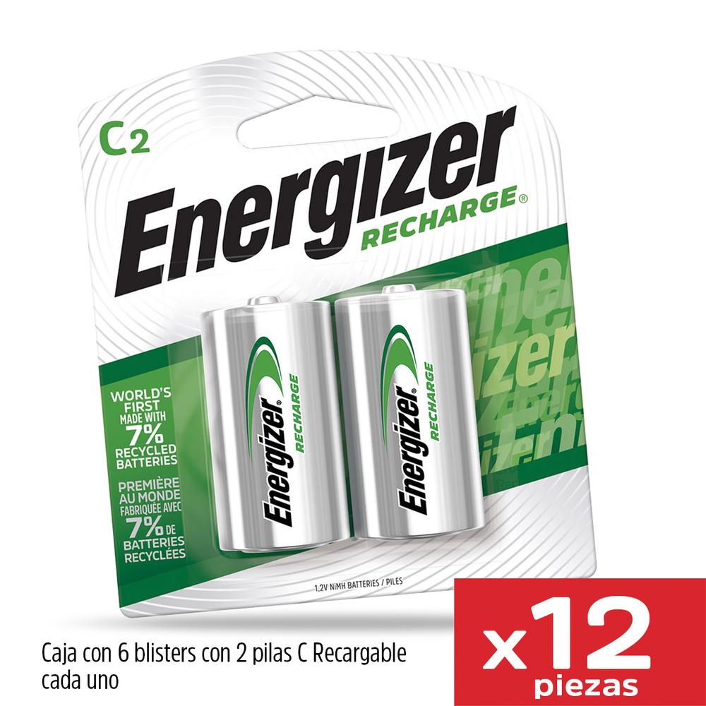 Pila Energizer C Recargable Blister 12 Unidades 1.2V