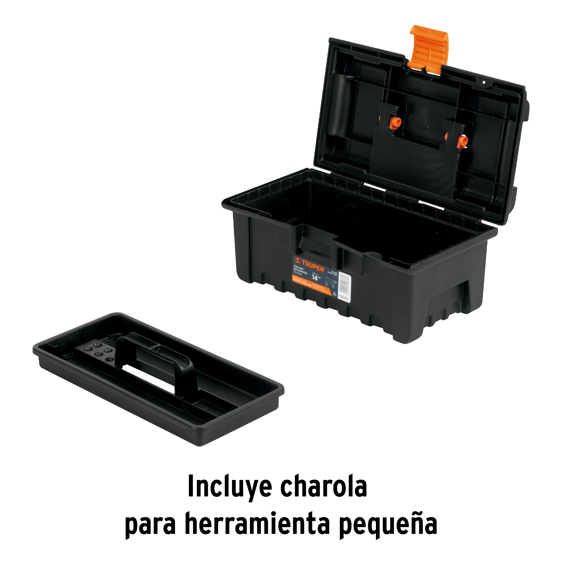Caja para herramienta de 14" sin compartimentos, TRUPER