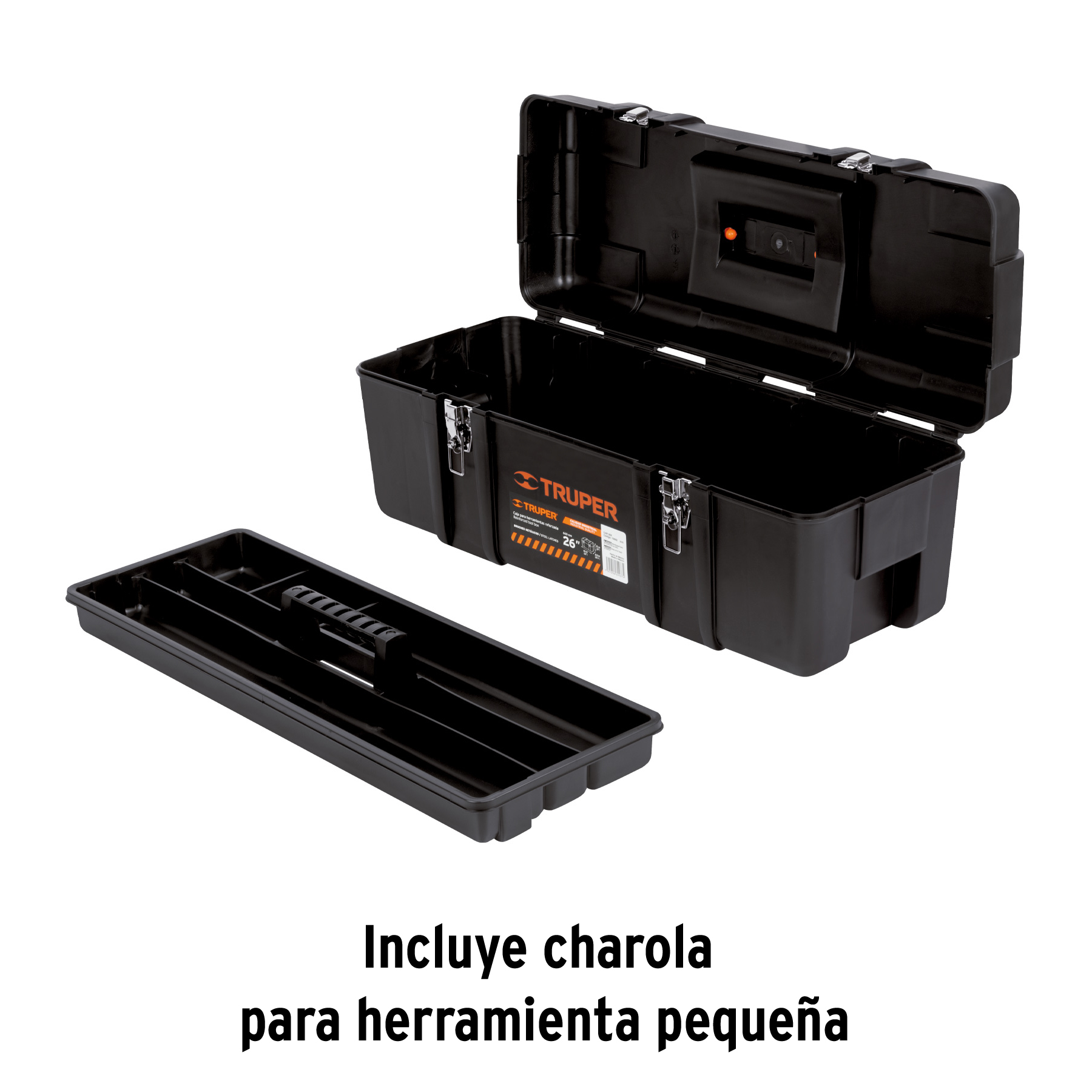 Caja para herramienta de 26" industrial, broches metálicos