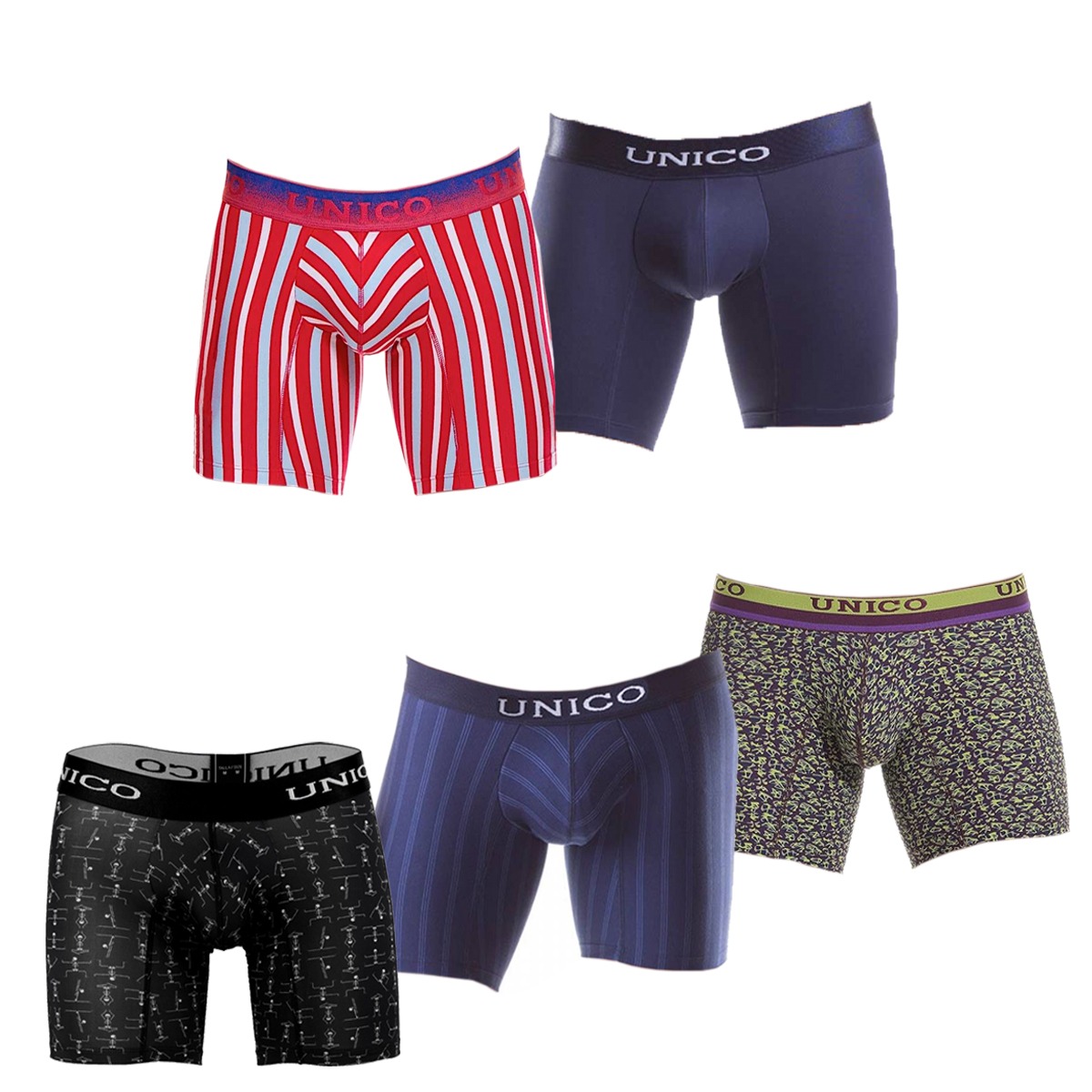 Bóxers Pack 5 Piezas Para Caballero Marca Mundo Único Original Calzoncillos  Colombianos