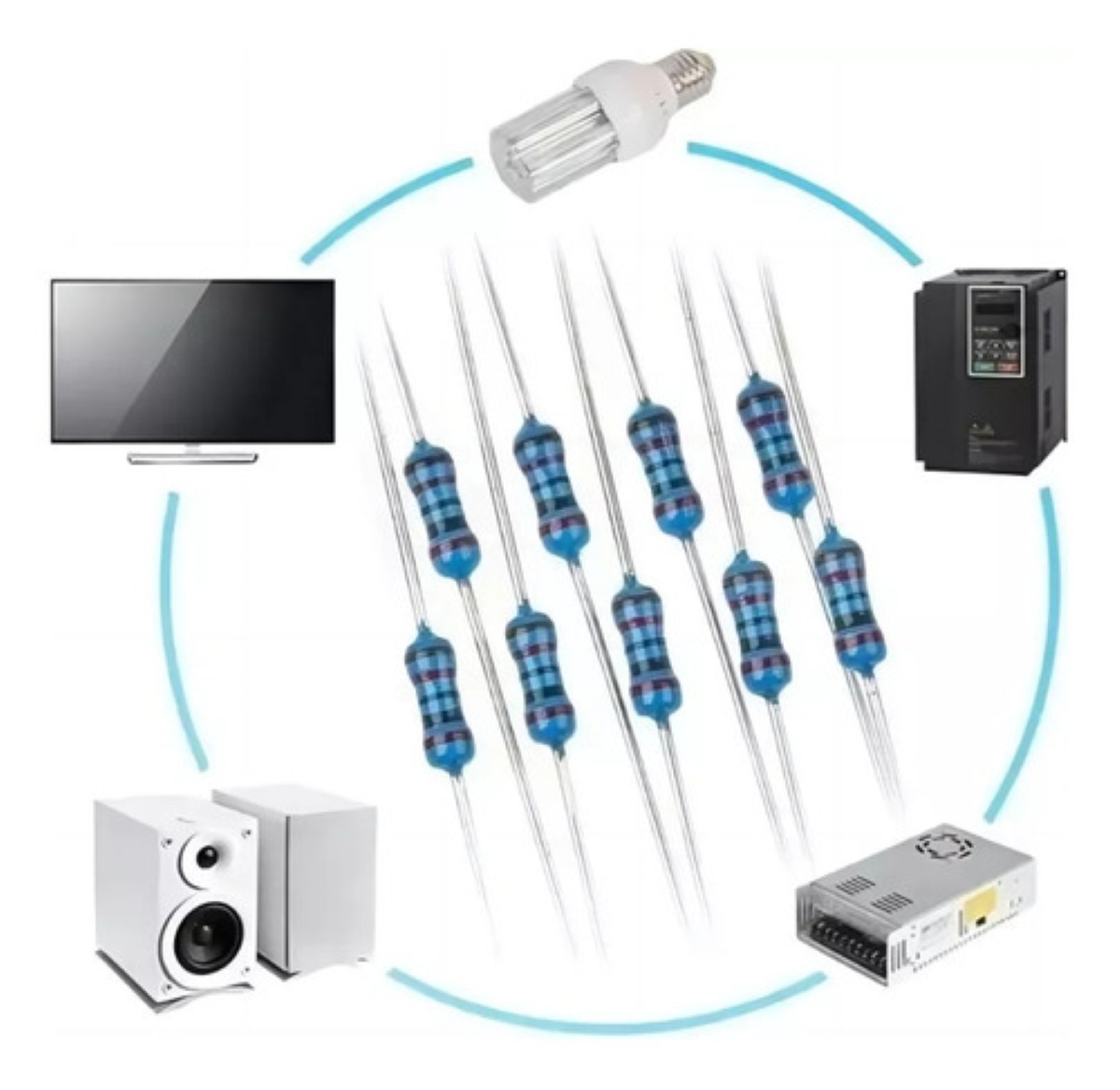 Kit Resistencias 3120 Pzs 156 Valores 1/4w 1% En Caja