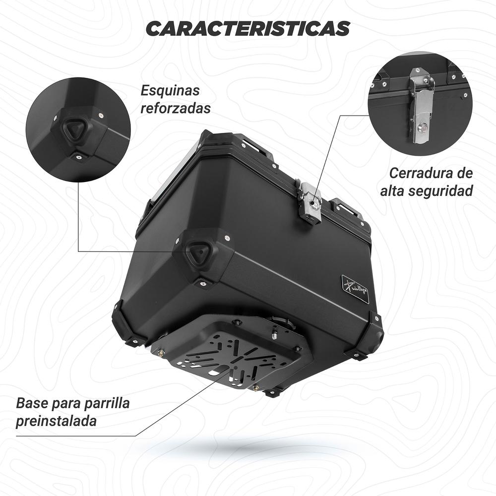 Caja portaequipaje para moto 47L 42x37x33 Universal Kinlley