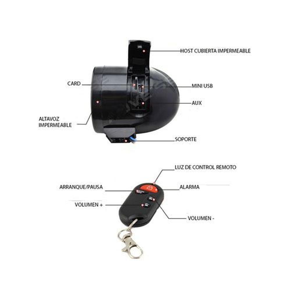 Bocinas Ne Mp3/fm Con Alarma Mt483