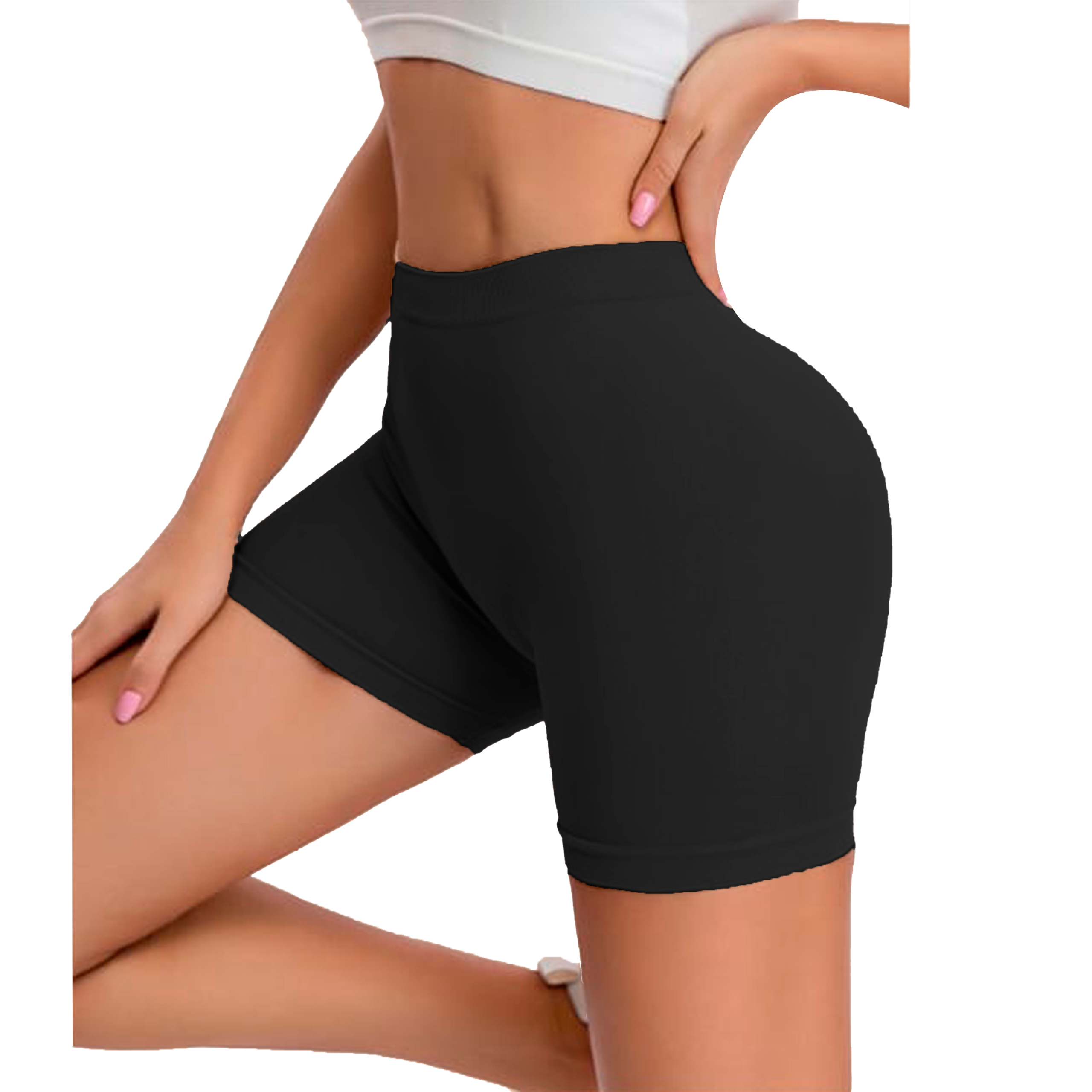Short Licra Mujer, Negro, Corto, Unitalla, Deportivo, Dama, Atlético, Boxer, Entrenamiento, Pantalones Cortos, Biker