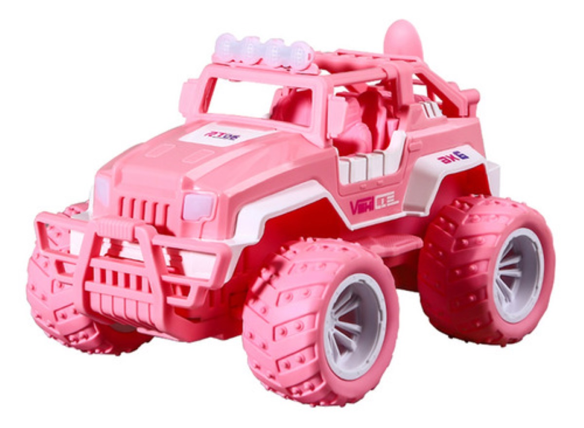 Coche De Juguete Teledirigido Recargable Camión Todoterreno Rosa