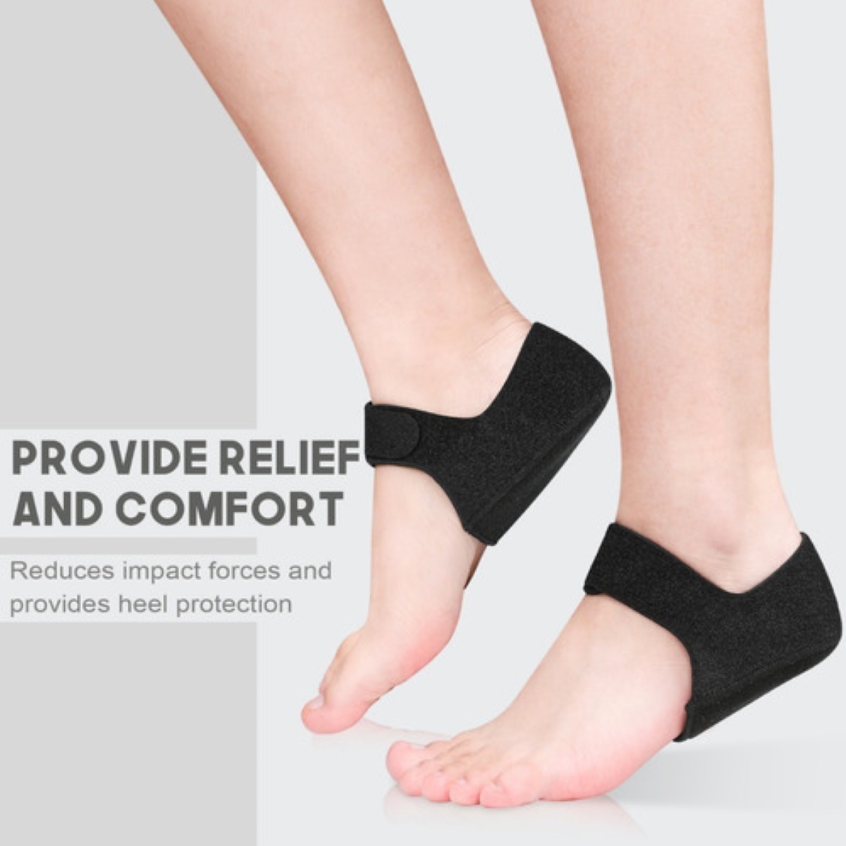 Pefetis Protectores De Taloneras Para Alivio De Talón Dolor negro