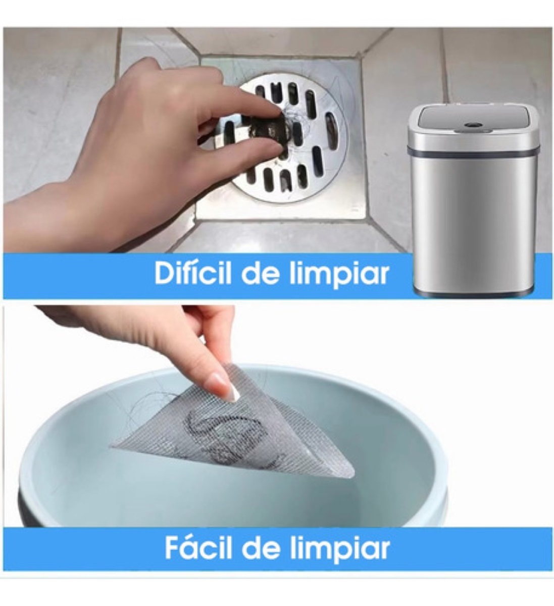Filtro Para Coladera Universal Valvula Check Anti Olores gris