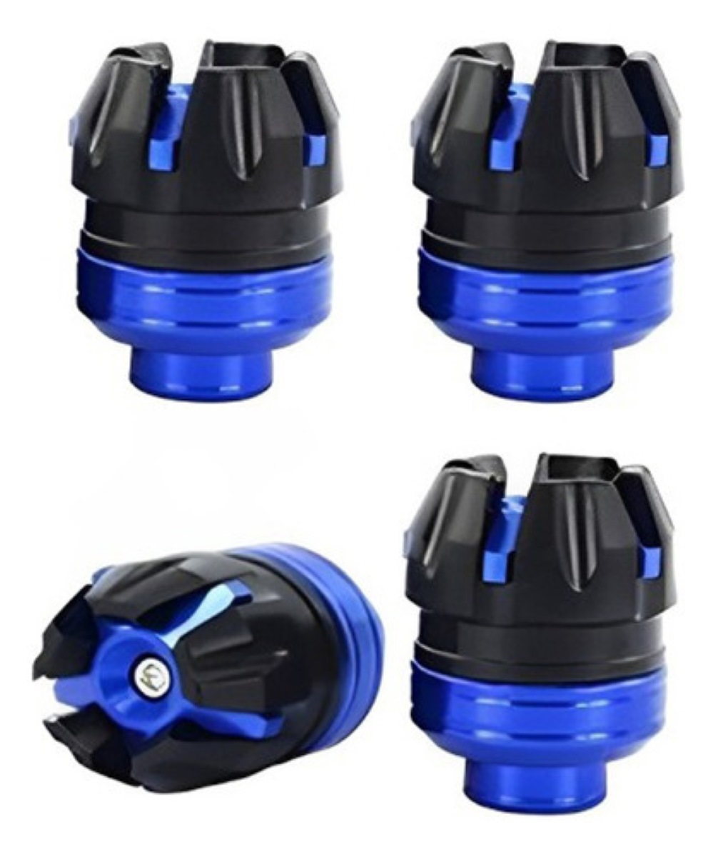 Slider Eje Llanta Universal Motocicleta 4pcs Azul