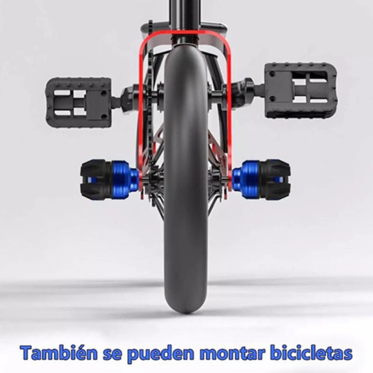 Slider Eje Llanta Universal Motocicleta 4pcs Azul