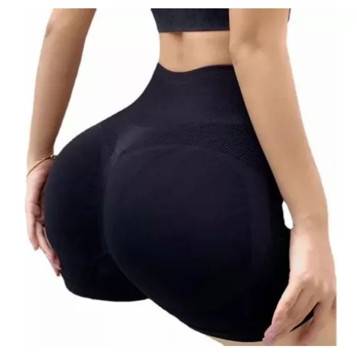 2pzs Short De Licra Para Mujer Fitness Sports Sexy Negro/Negro Talla: S/M