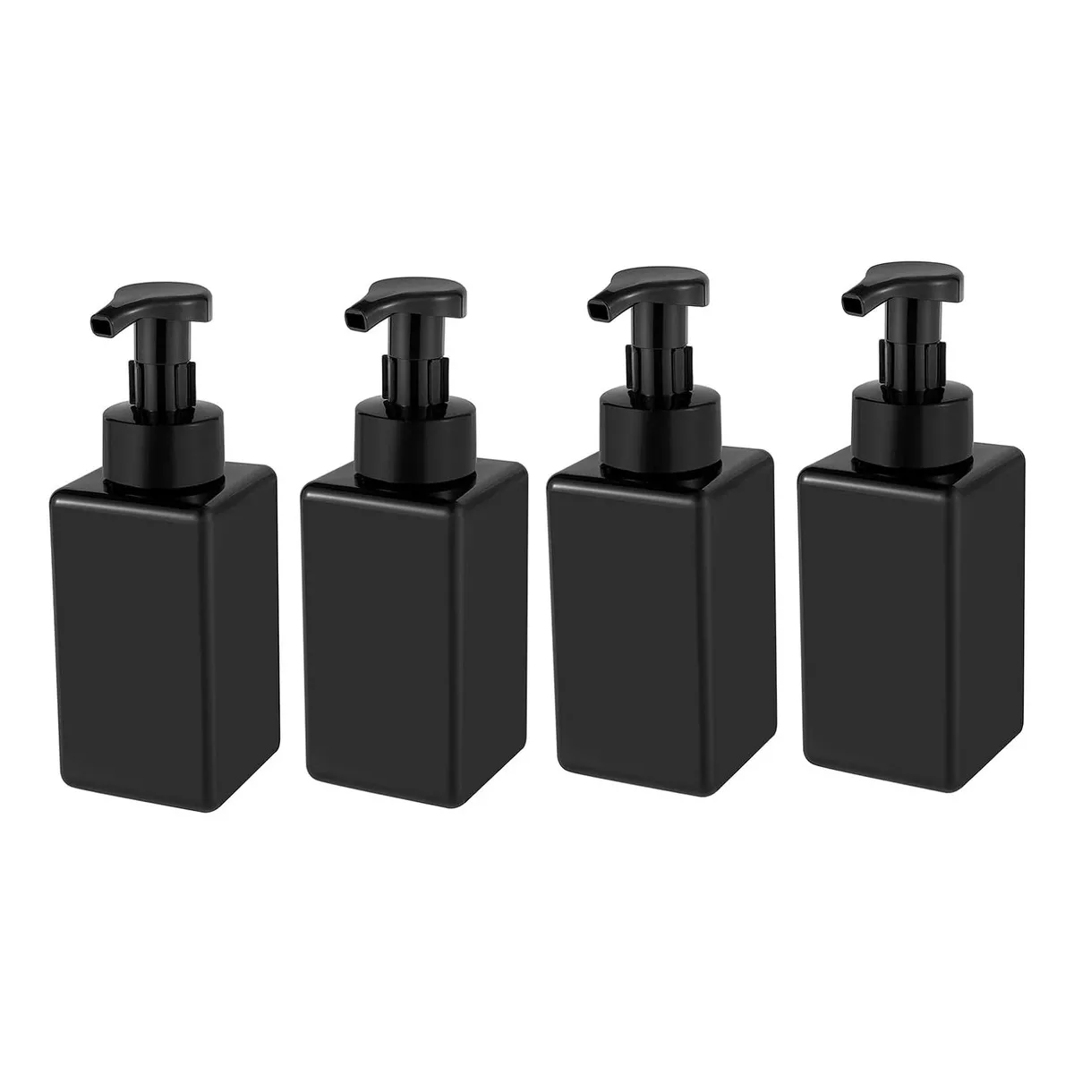 Dispensador Shampoo De 650ml Marrón Para Baño, 4 Piezas