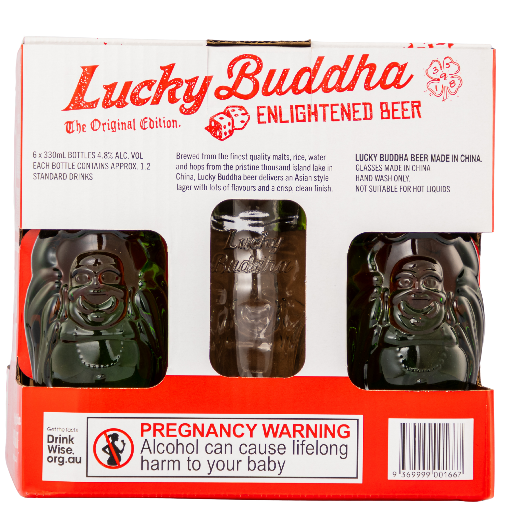 Gift Pack Cerveza Lucky Buddha Con Vasos