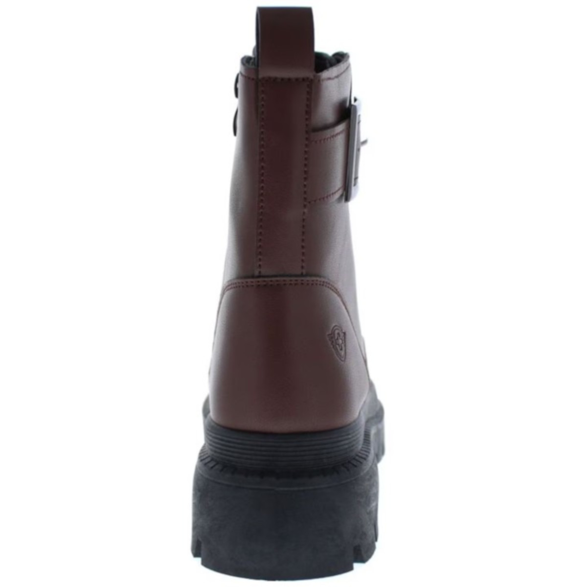 Bota Swiss Navy Para Mujer estilo Combat Con Hebilla - Café