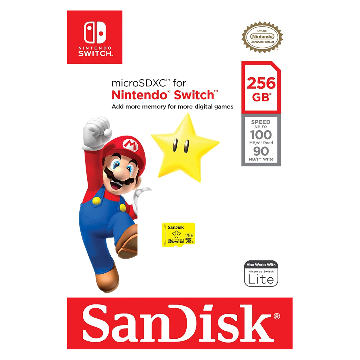 Memoria SanDisk 256GB MicroSDXC para Nintendo Switch