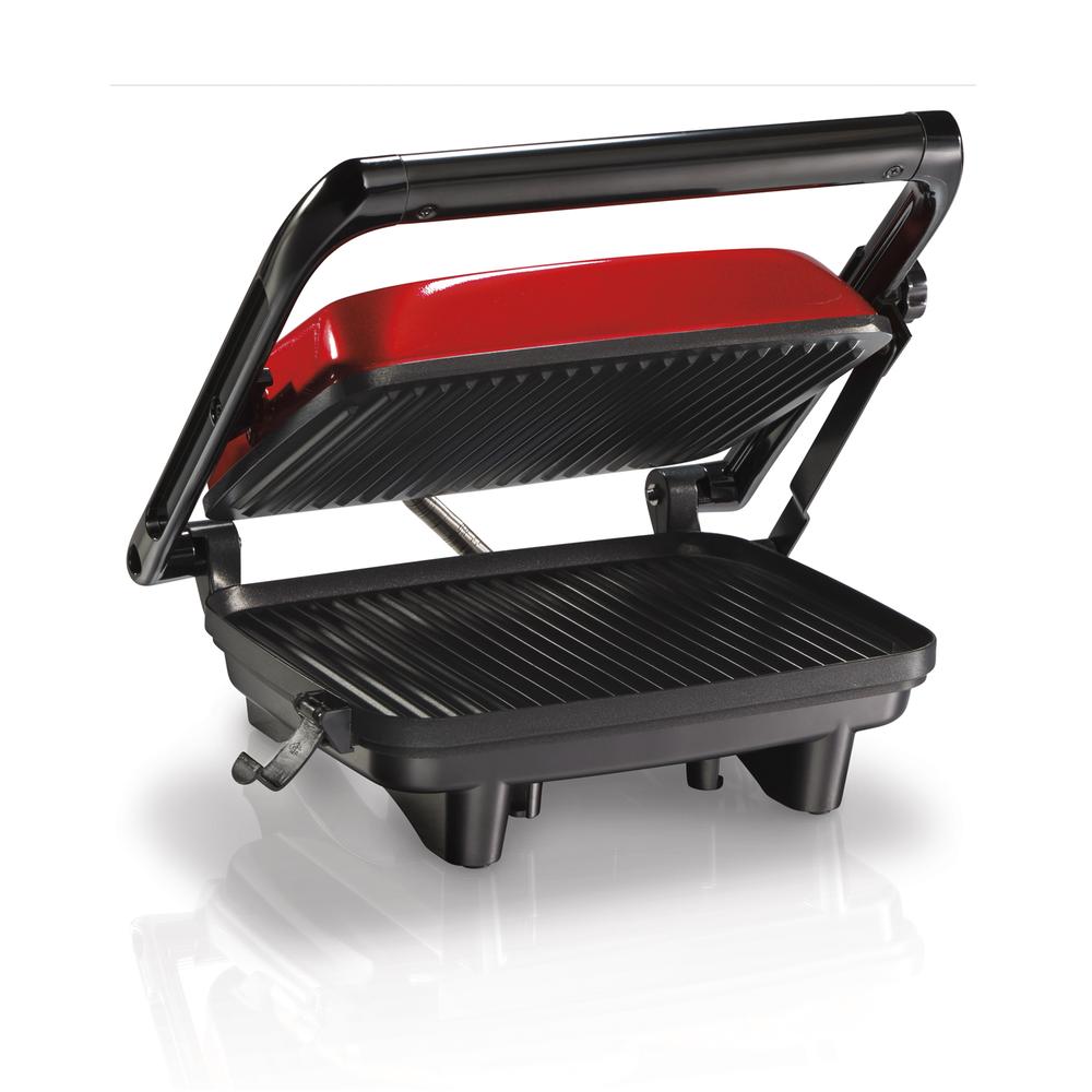 Sandwichera Panini Tortas Hamilton Beach 25462 color Negro Calentar Tostar