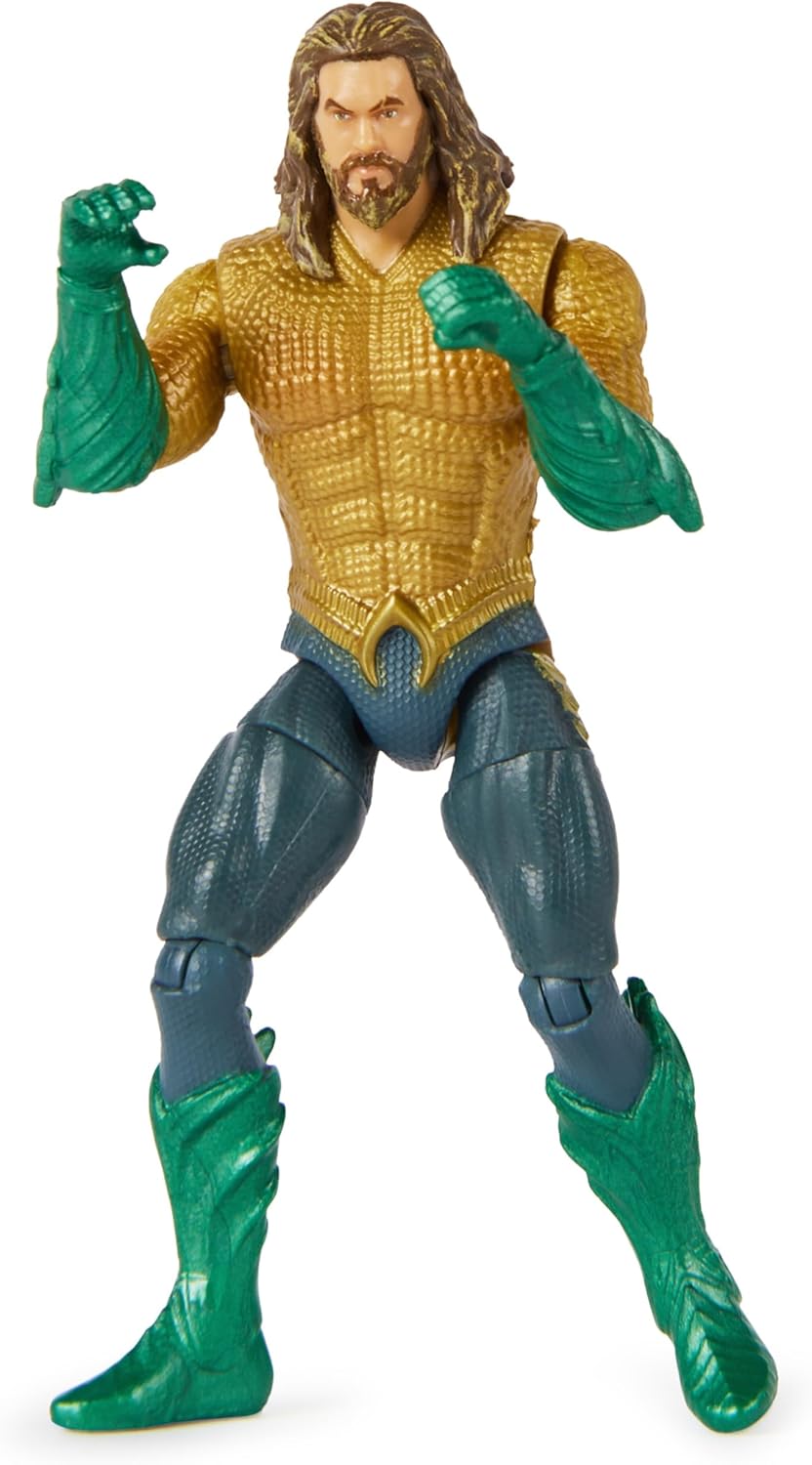 Pack de Figura Aquaman Y Black Manta Heroe Dc Super Spin Master 30cm Liga Justicia