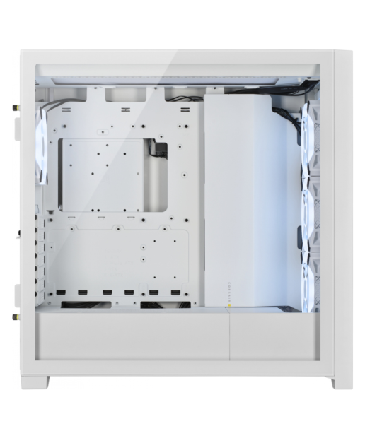 Gabinete Corsair iCUE 5000X QL con Ventana RGB, Midi-Tower, ATX, USB C 3.0/3.1, sin Fuente, Blanco.