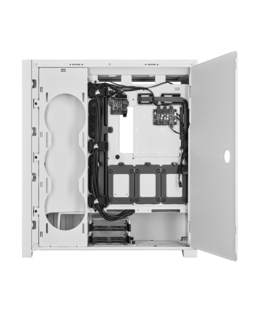 Gabinete Corsair iCUE 5000X QL con Ventana RGB, Midi-Tower, ATX, USB C 3.0/3.1, sin Fuente, Blanco.