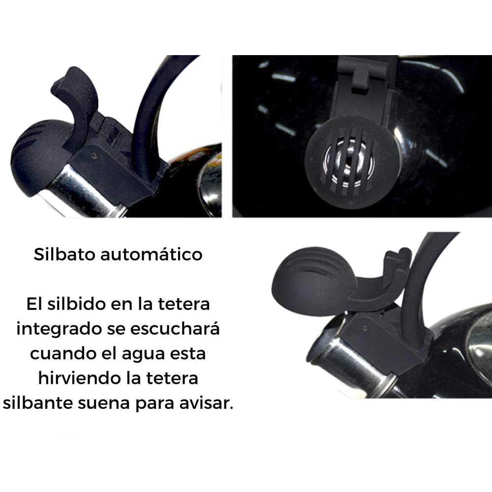 Tetera Hervidora Silbadora 2.5 Litros Acero Inoxidable