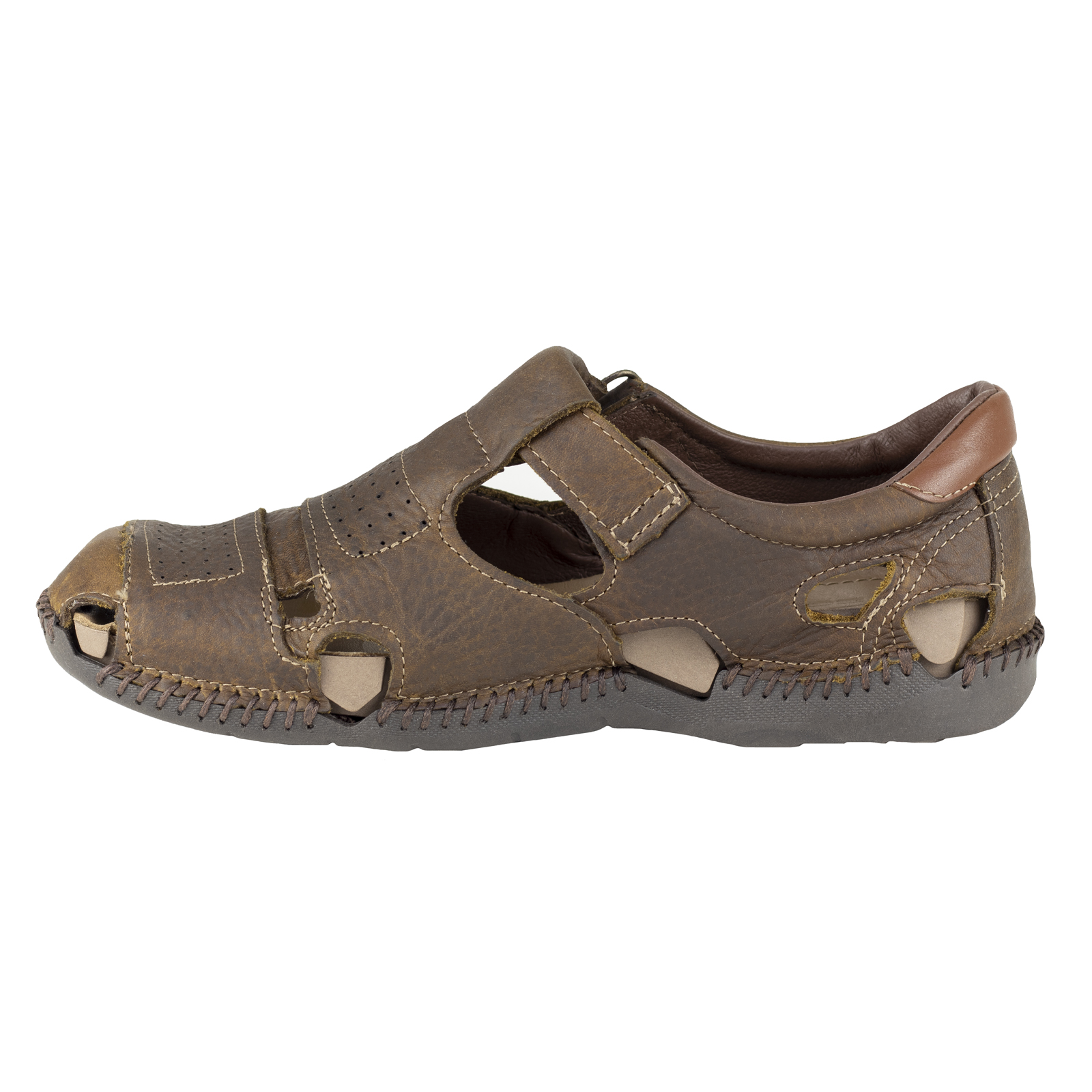 Sandalias De Cuero Para Hombre Lobo Solo 6607 Ciervo Broche