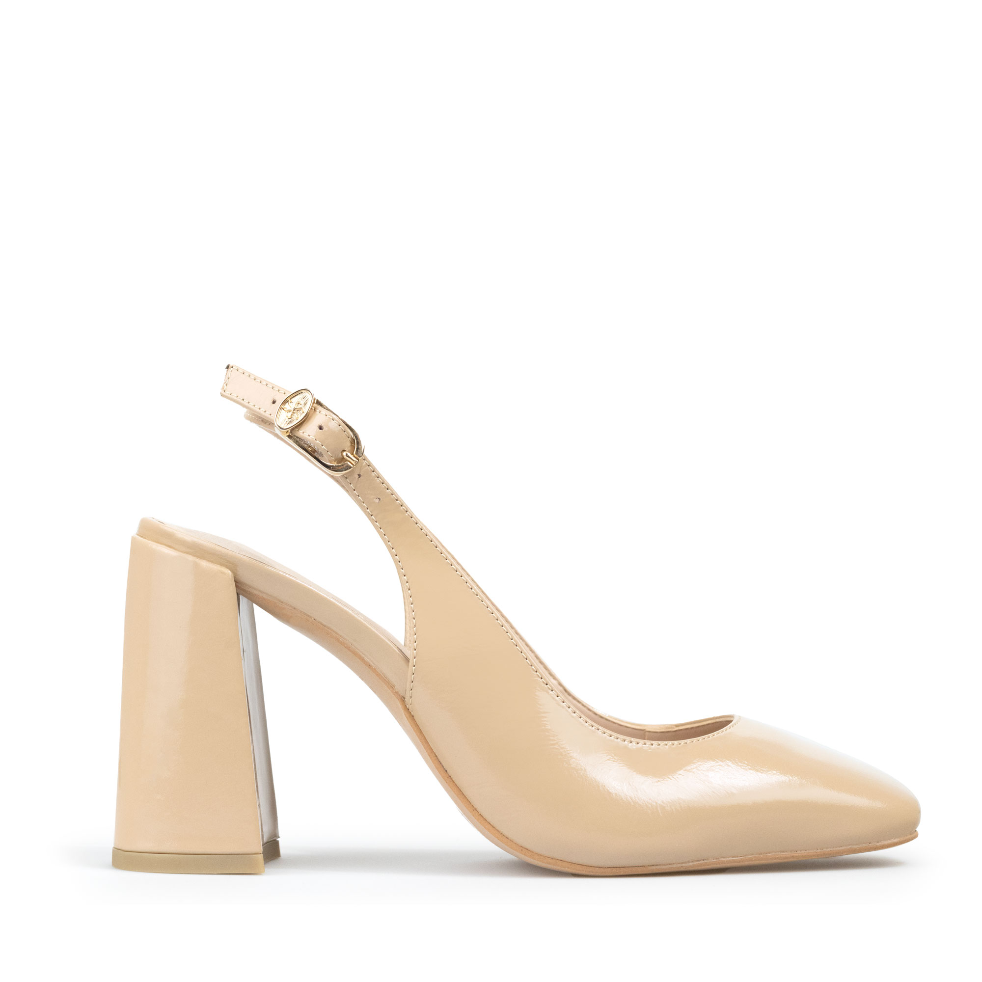Zapatillas De Piel Con Tacón Ancho Davenia Para Dama Greta