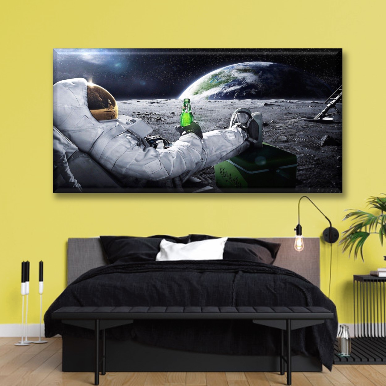 Cuadro Canva Decorativo Astronauta 50X100 cm