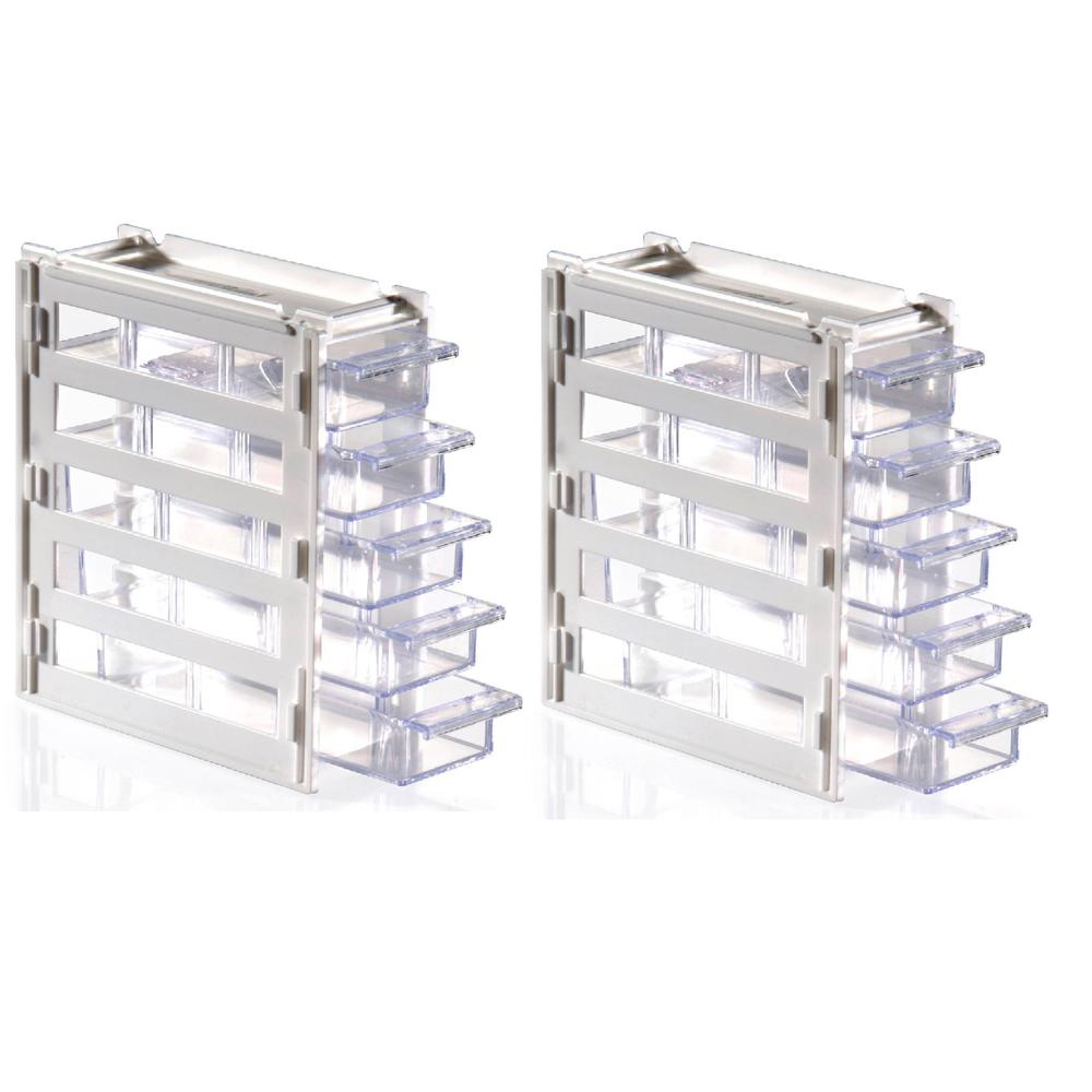2 Mini Organizador Alhajeros 8168 5 Cajones 3 Divisores