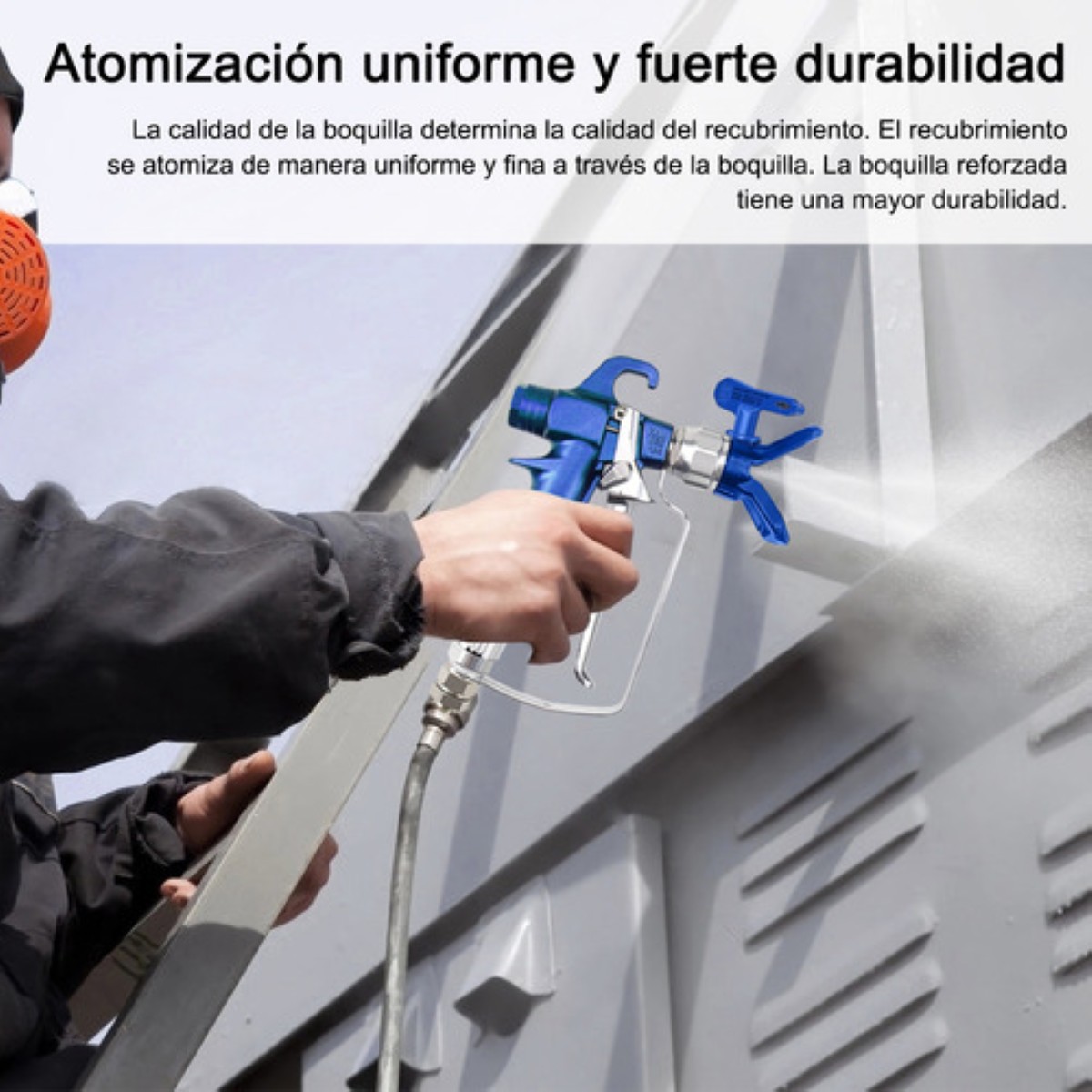 Juego De Boquillas De Pintura Sin Aire Puntas De Pistolas plata azul
