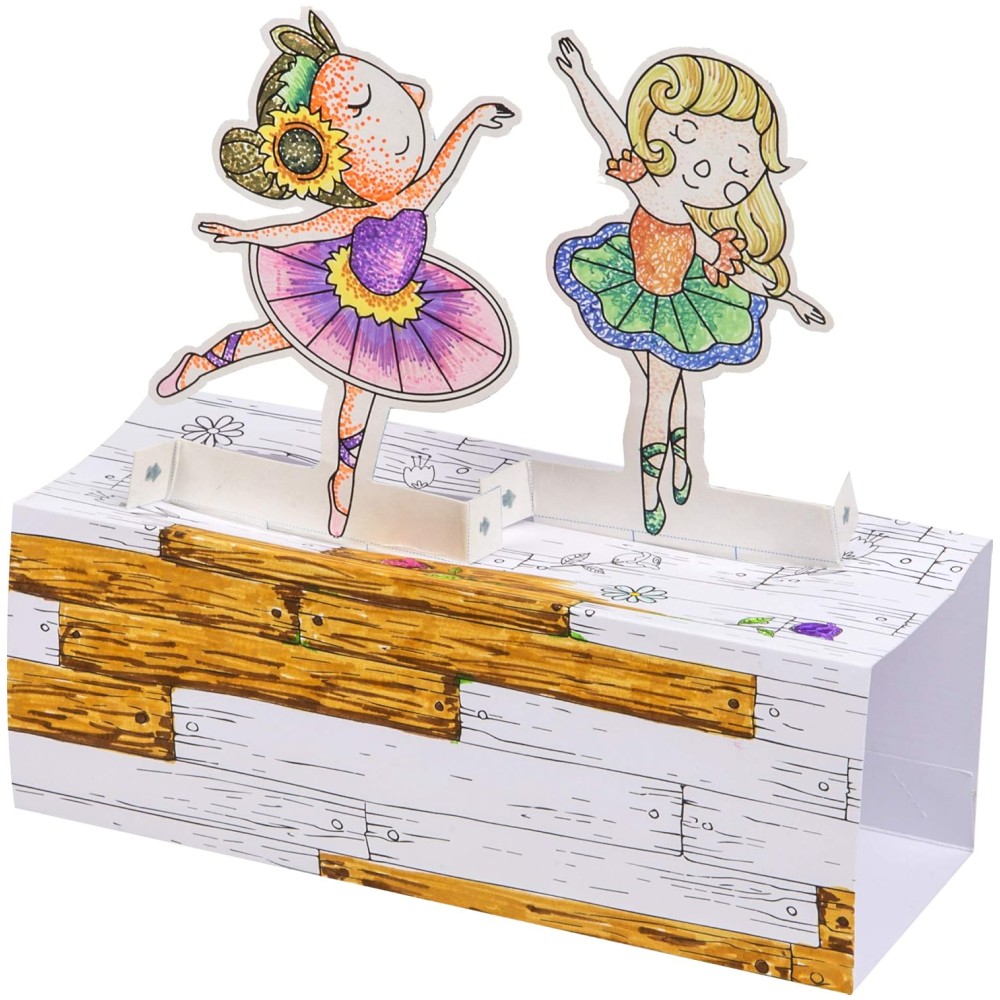 Faber-Castell Connector Pen Ballerina, 33 Plumones Caja Metálica Musical