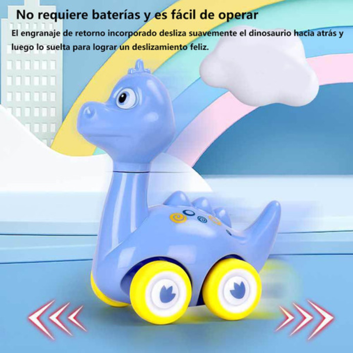 Juguetes De Dinosaurios Coche Para Niños 6pcs colores