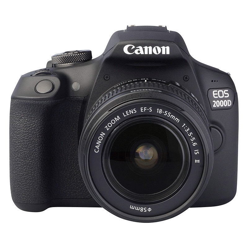 Camara  Digital  Canon Eos 2000D EF-S 18-55 IS II Kit Con Lente Ef-S 18-55 mm