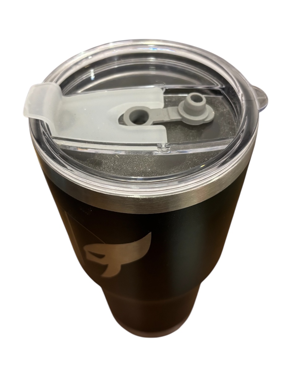 Termo de acero inoxidable Macarena Brand color negro, Deadpool & Wolwerine de 30 Oz