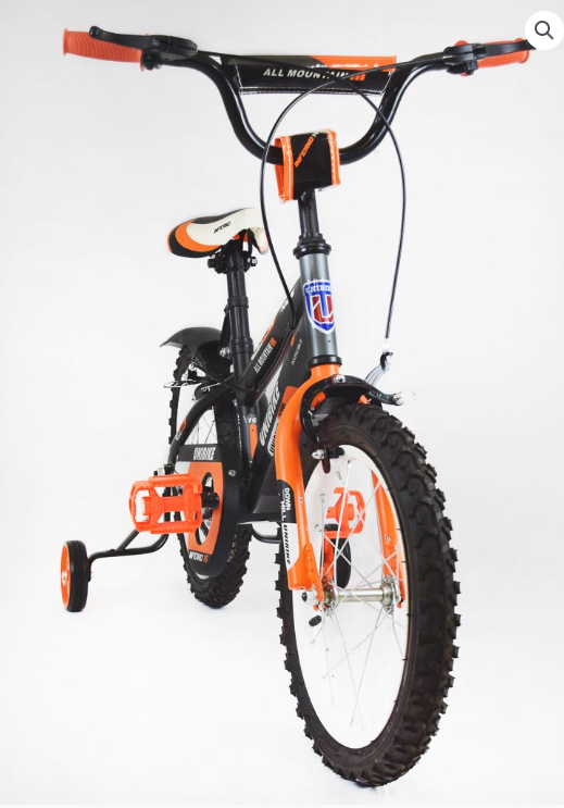 Bicicleta Para niños Infantil Inferno Unibike R16 Babytek Llanta Aire Naranja-Negro 