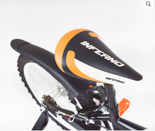 Bicicleta Para niños Infantil Inferno Unibike R16 Babytek Llanta Aire Naranja-Negro 
