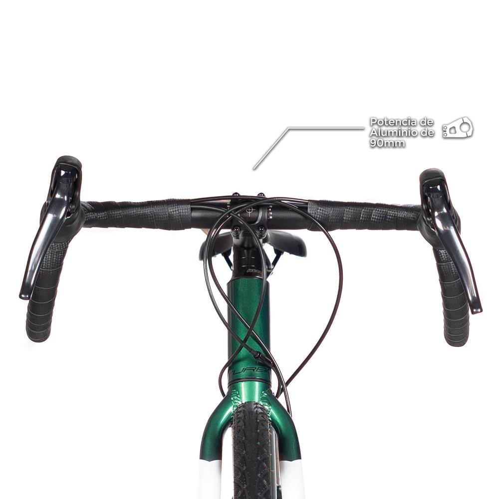 Bicicleta 700c Turbo Gravel Sherpa 18v Disco Verde