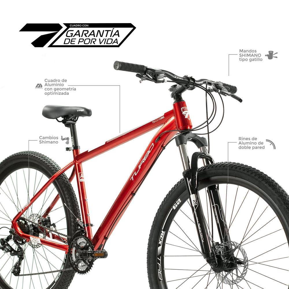 Bicicleta Rodada 29 Montaña TX Talla L Rojo Turbo