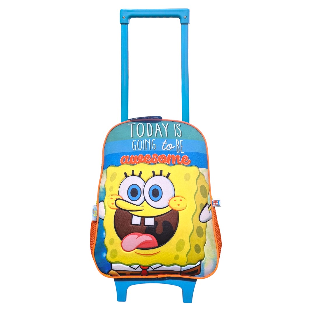 FM Mochila Ruedas Escolar Grande Bob Esponja