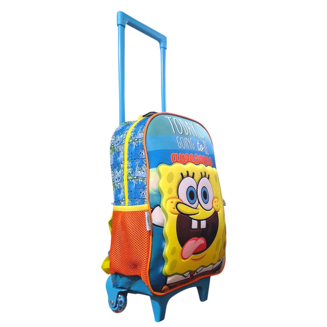 FM Mochila Ruedas Escolar Grande Bob Esponja