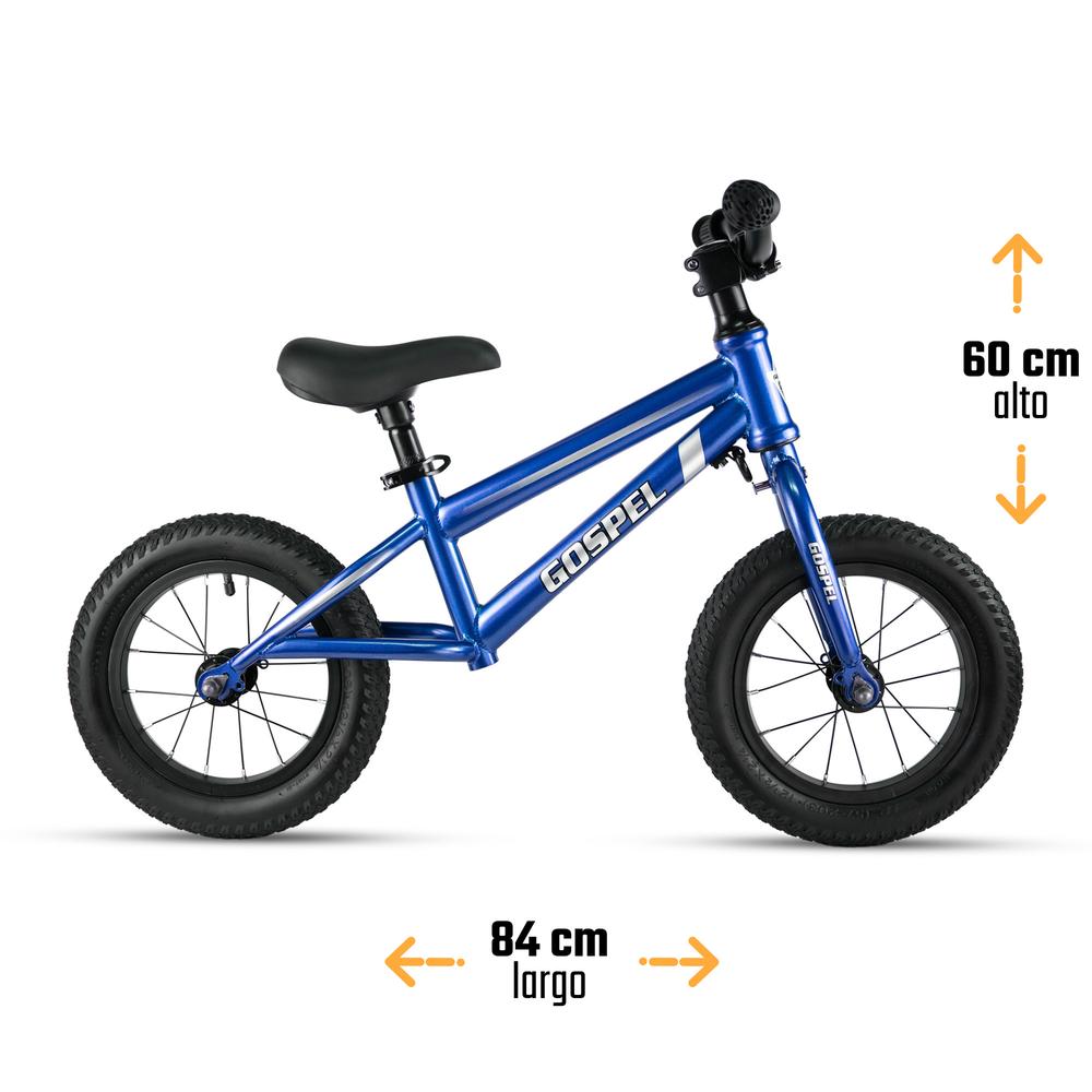 Bicicleta Infantil R12 Balance Bike Azul YS7486 Gospel