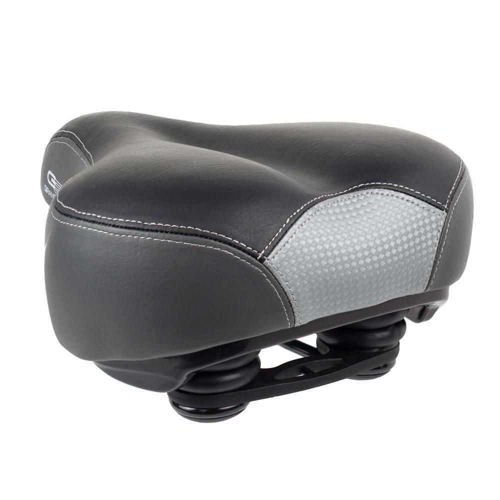 Asiento Sillin Para Bicicleta Urbana Resortes Negro/Gris