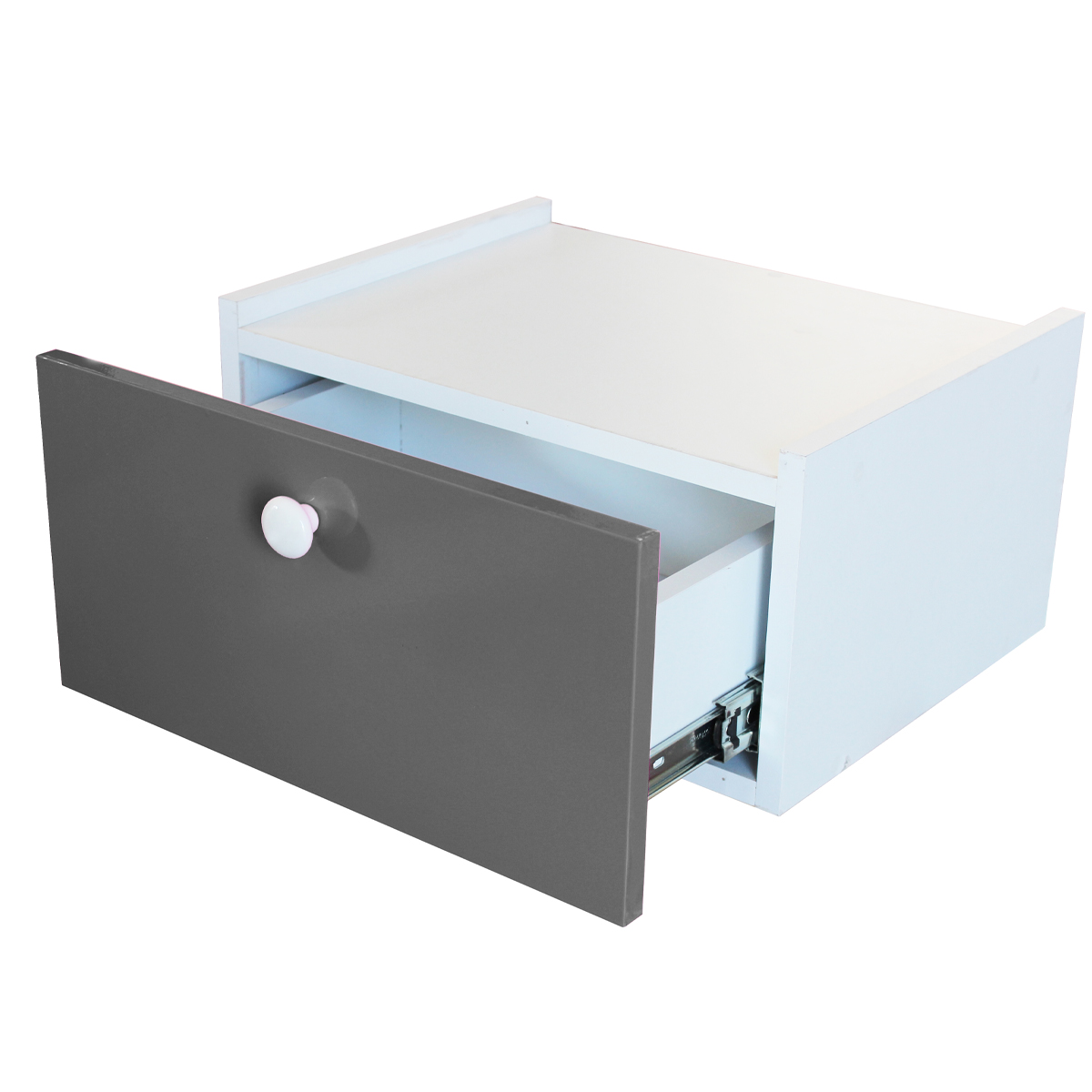 Cajonera Flotante buro mesa MDF Moderna Recamara Negro