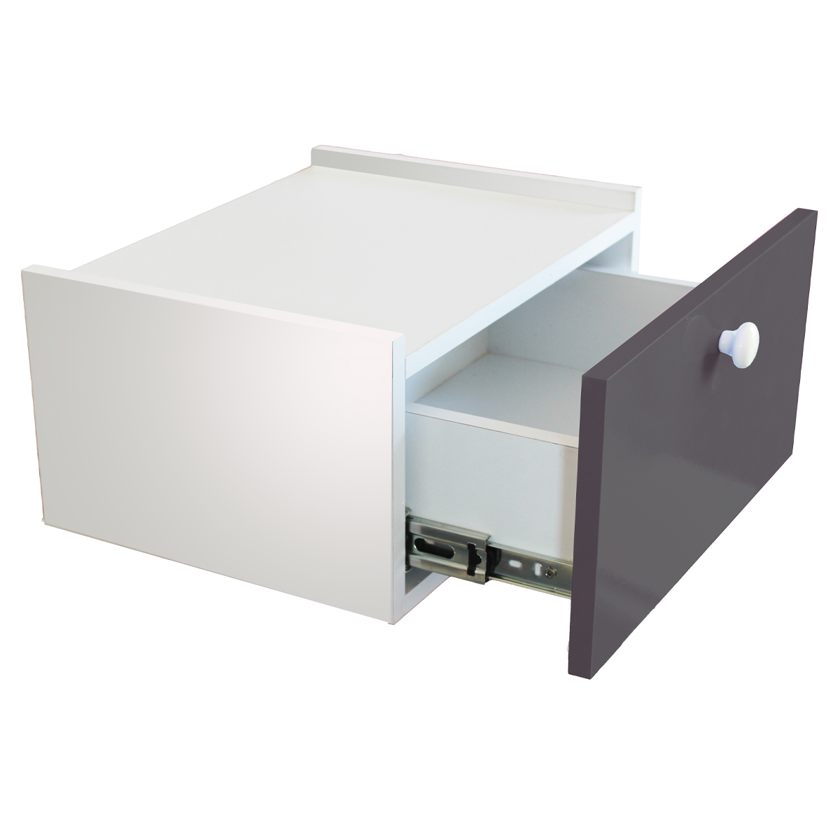 Cajonera Flotante buro mesa MDF Moderna Recamara Negro