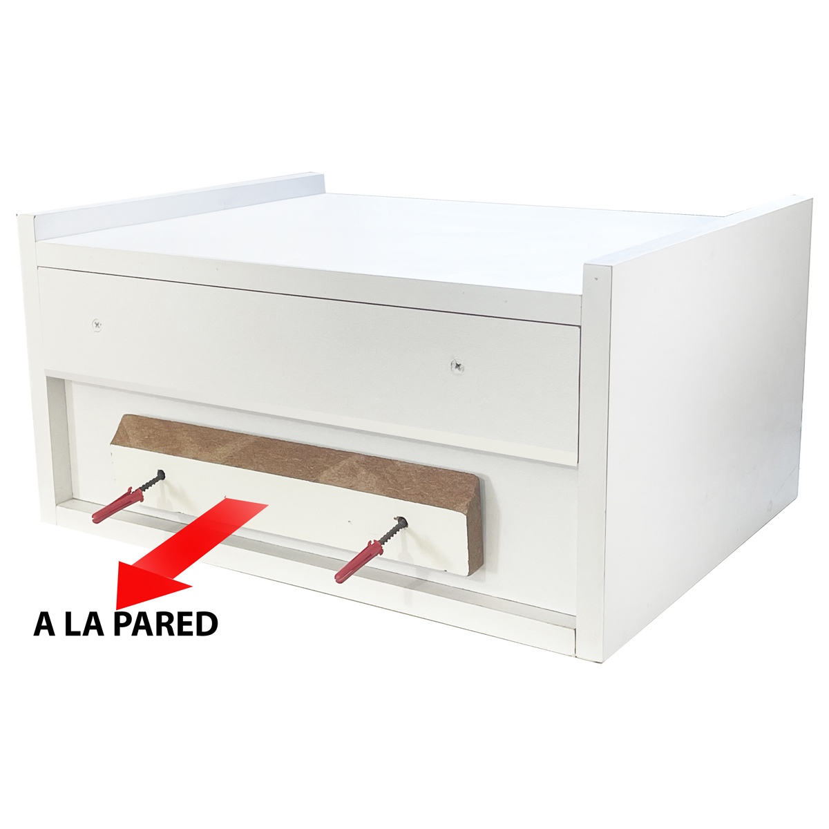 Cajonera Flotante buro mesa MDF Moderna Recamara Negro